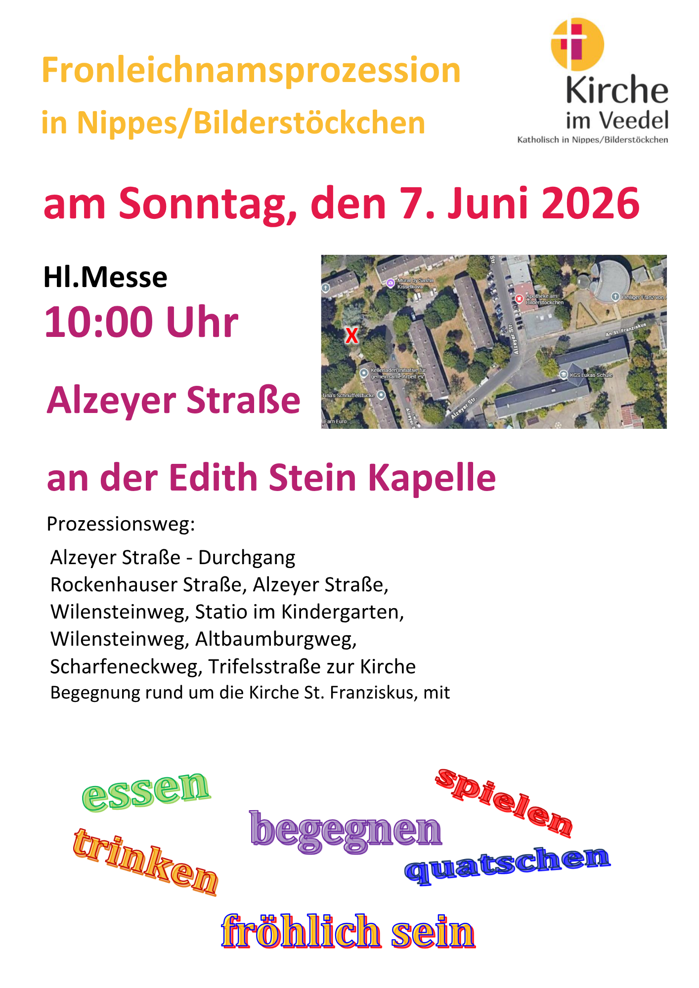 am Sonntag den 7. Juni 2026 Hl.Messe 1000 Uhr